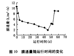 納濾膜，廢水滲透液，COD，去除效果